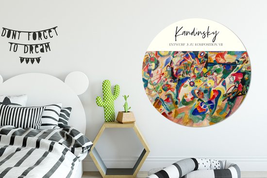 Wandcirkel Oude Meesters - Wanddecoratie Rond - Kunststof - ⌀ 120 - Schilderij - Kandinsky - Oude meesters