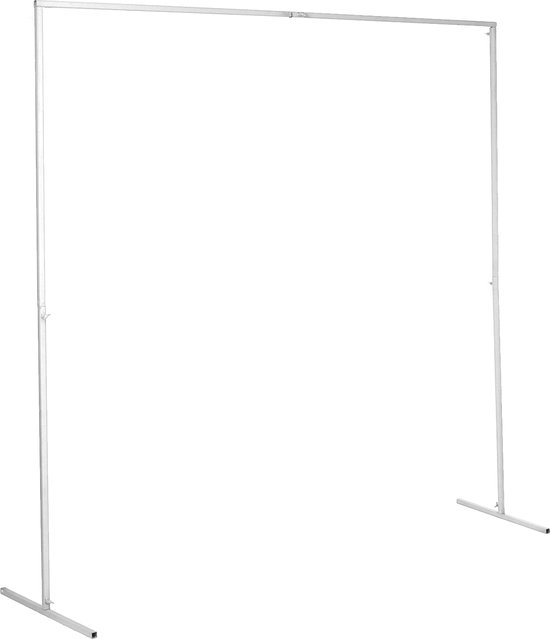 Ballonnenboog met frame hart wit-goud (160cm