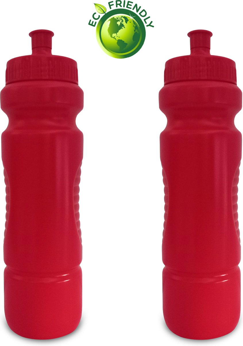 Drinkbus volwassenen en kinderen 850ml x2 - Waterfles Rood
