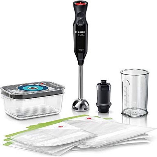Bosch MS6CB61V1 Ergomixx - Staafmixer - 1000W - Inclusief vacuüm-accessoires - Zwart van Bosch — afbeelding 2
