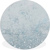 WallCircle - Wandcirkel ⌀ 30 - Marmer - Blauw - Glitter - Ronde schilderijen woonkamer - Wandbord rond - Muurdecoratie cirkel - Kamer decoratie binnen - Wanddecoratie muurcirkel - Woonaccessoires