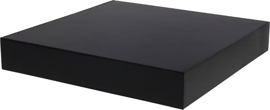 Five - Zwevende wandplank - Vierkant - 23,5 x 23,5 x 4 cm - Zwart