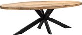 Sfeerwonen en Zo® Ovale tafel met spinpoot - 200 cm - mango hout