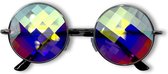 Freaky Glasses® - lunettes kaléidoscope métal - effet carrés - lunettes espace - lunettes festival - speelgoed kaléidoscope
