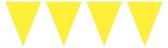 Vlaggenlijn Geel vlaggelijn 10 vlaggen ca 10 meter lang 29 cm hoog en 20 cm lang - Geel vlaggelijn