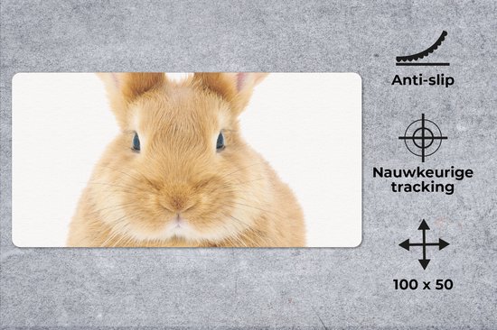 Tapis de souris XXL - Sous-main - Tapis de bureau - Enfants - Lapin - Enfant - Filles - Garçons - 100x50 cm - Tapis de souris XXL