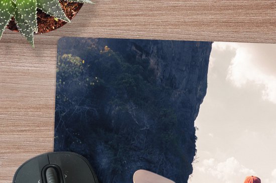 Muismat XXL 90x60 cm - Bureau onderlegger - Bureau mat Kajak - Zee - Strand - Bureaumat - Gaming mousepad xl - Bureaulegger groot - Computer deskmat
