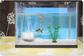 Muismat XXL - Bureau onderlegger - Bureau mat - Twee visjes in een aquarium - 90x60 cm - XXL muismat