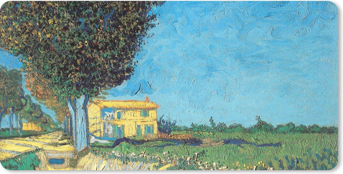 Muismat XXL 120x60 cm - Bureau onderlegger - Bureau mat De laan vlakbij Arles - Vincent van Gogh - Bureaumat - Gaming mousepad xl - Bureaulegger groot - Computer deskmat