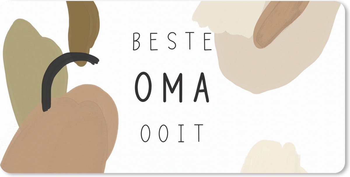 Muismat XXL 120x60 cm - Bureau onderlegger - Bureau mat Spreuken - Quotes Beste Oma Ooit - Moederdag - Oma cadeau - Grootmoeder - Bureaumat - Gaming mousepad xl - Bureaulegger groot - Computer deskmat