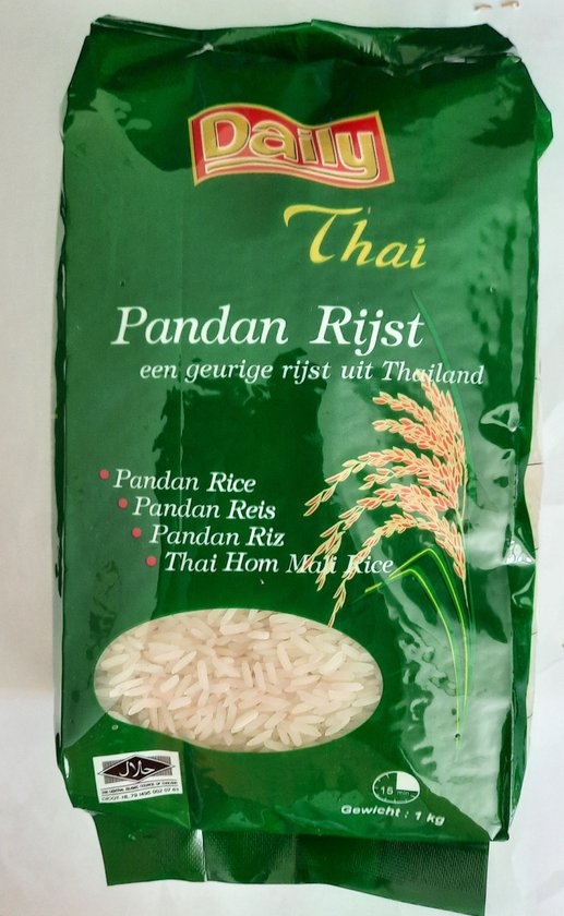 Daily® | 12 kg Thai Rijst Pandan | Rice Thailand |Jasmijn rijst | halal