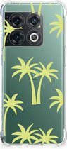 TPU Case anti-shock OnePlus 10 Pro Smartphone hoesje met doorzichtige rand Palmtrees