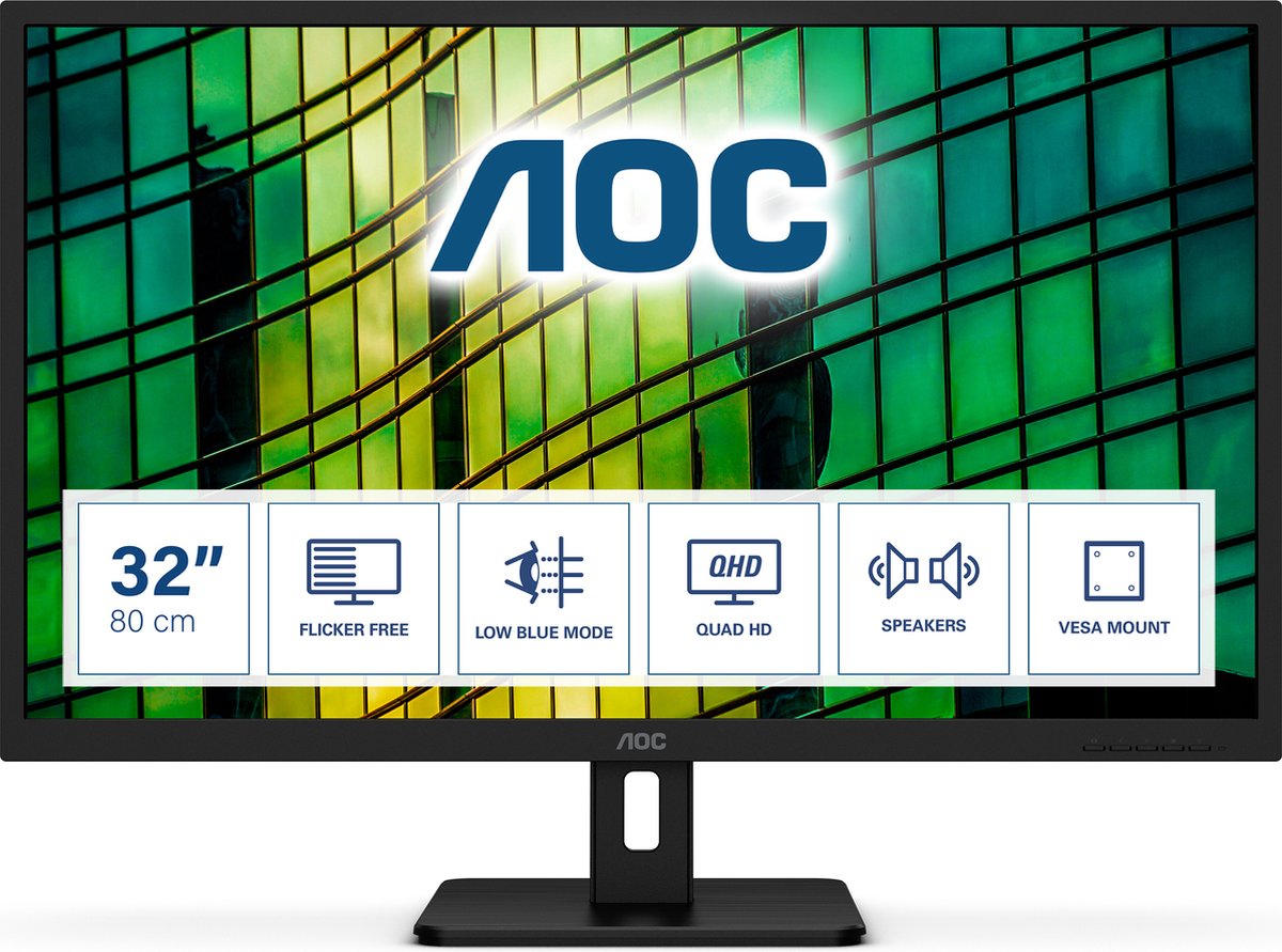 AOC Q32E2N - QHD IPS Monitor - 32 inch