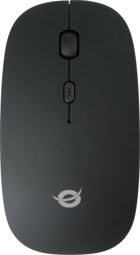 Conceptronic Lorcan - Muis - Ambidextrous - Bluetooth - 1600 DPI - 3 knoppen - zwart