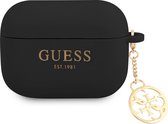 Guess Charms Silicone Case voor Apple Airpods Pro 1 (1e generatie) - Zwart