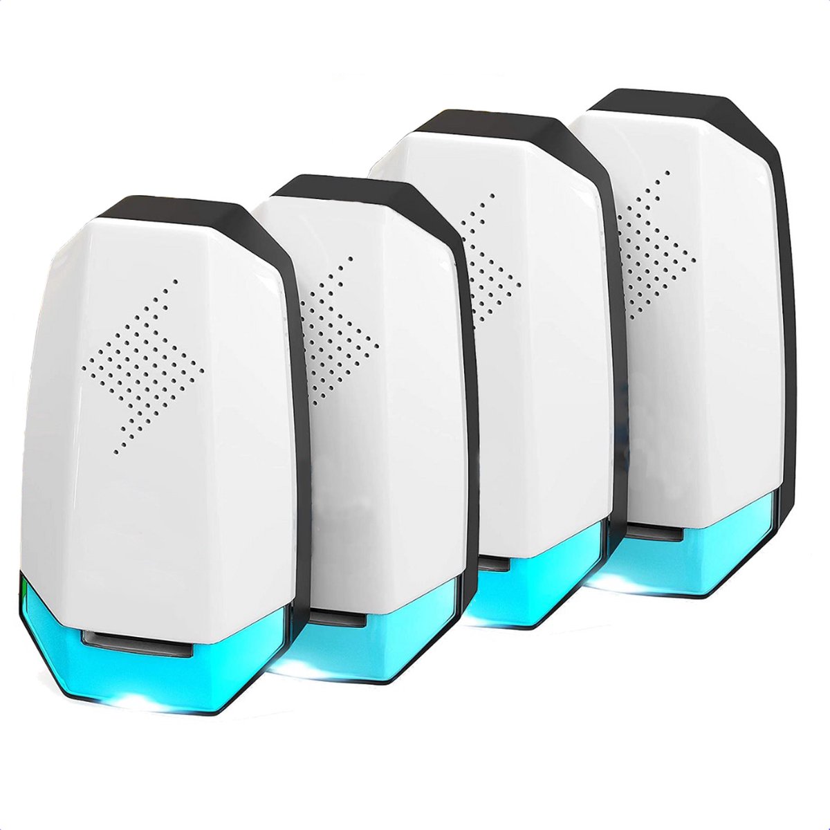 URGOODS 4 Pack Ultrasone MuizenVerjagers Ongedierte Verjagers Binnen Muizen Bestrijden Pest Repeller Marterverjager Ultrasonisch