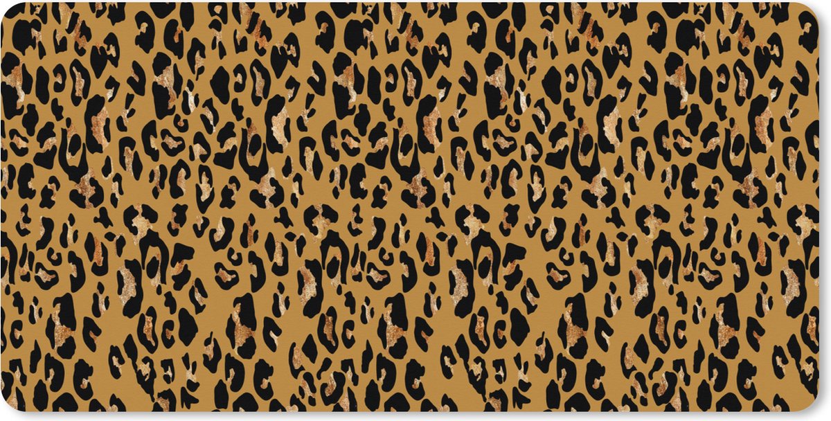 Muismat XXL 90x45 cm - Bureau onderlegger - Bureau mat Panterprint - Luxe - Patronen - Bureaumat - Gaming mousepad xl - Bureaulegger groot - Computer deskmat