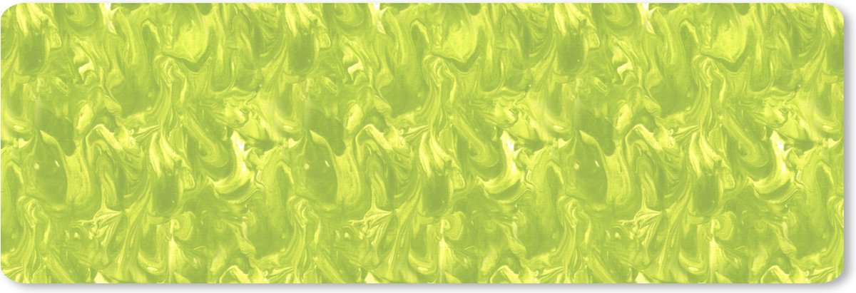 Muismat XXL 90x30 cm - Bureau onderlegger - Bureau mat Groen - Marmer print - Verf - Design - Bureaumat - Gaming mousepad xl - Bureaulegger groot - Computer deskmat