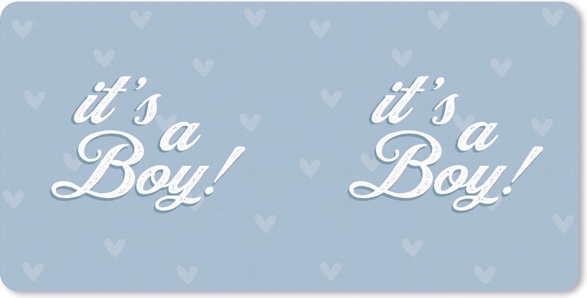 Muismat XXL 120x60 cm - Bureau onderlegger - Bureau mat Ouderschap - Jongen - Baby - Gender reveal - It's a Boy - Spreuken - Bureaumat - Gaming mousepad xl - Bureaulegger groot - Computer deskmat