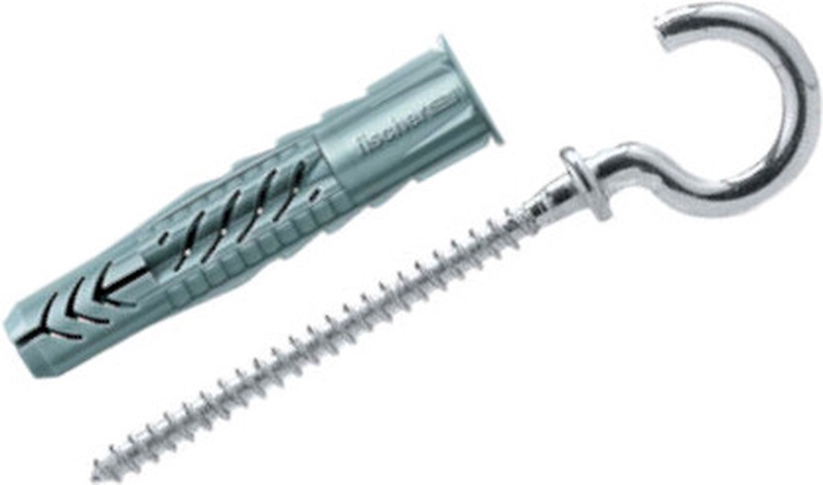 DeurHuizen Pluggen met haakschroef UX Fischer D8xL50mm 4st