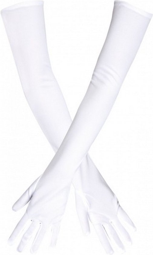 Lange opera-handschoenen voor dames, satijnen handschoenen uit de jaren