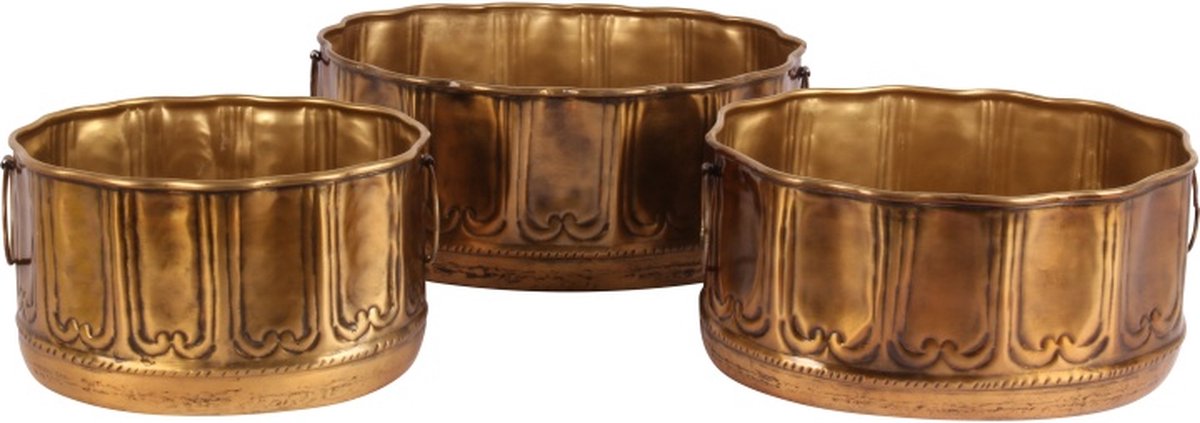 Baroque - Plantenbak - Plantenbak SET/3 - 16x29x42 - Brass