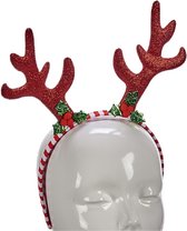 Krist+ kerst diadeem/haarband rendier gewei 24 cm - Kerstaccessoires/tiara/diademen