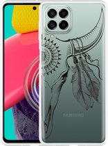Hoesje Geschikt voor Samsung Galaxy M53 Boho Buffalo Skull