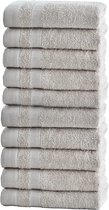 Bol.com PandaHome - Handdoek - 10 delig - 10 Handdoeken 50x100 cm - 100% Katoen - handdoek beige - Beige handdoek aanbieding