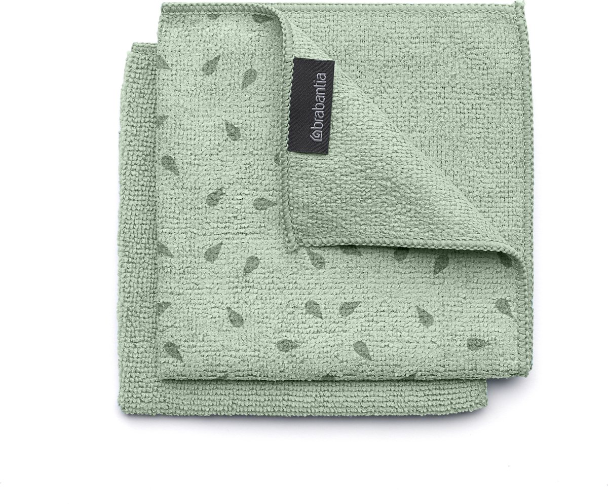 Goedkoopste Brabantia SinkSide Microvezel Schoonmaakdoekjes - Set van 2 - Jade Green