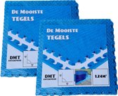 Zwembad Tegels - EVA Foam - 0.62m x 0.62m x 1cm - 2pakken totaal 8 tegels - 2.88M² - Blauw - Zwembad accessoires - Vloer Tegel - Extra Dik! Merk: DMT Enterprise  Schrijf een review
