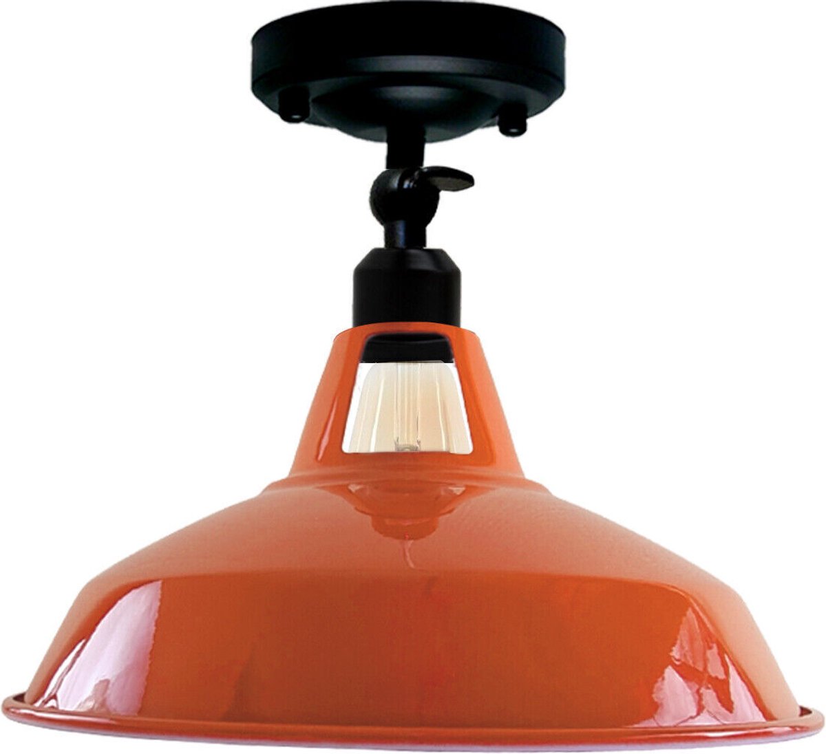 Industrial Ceiling lamp - Oranje - retro - metal - Ø30cm - living room ceiling lamp - with E27 fitting - excl