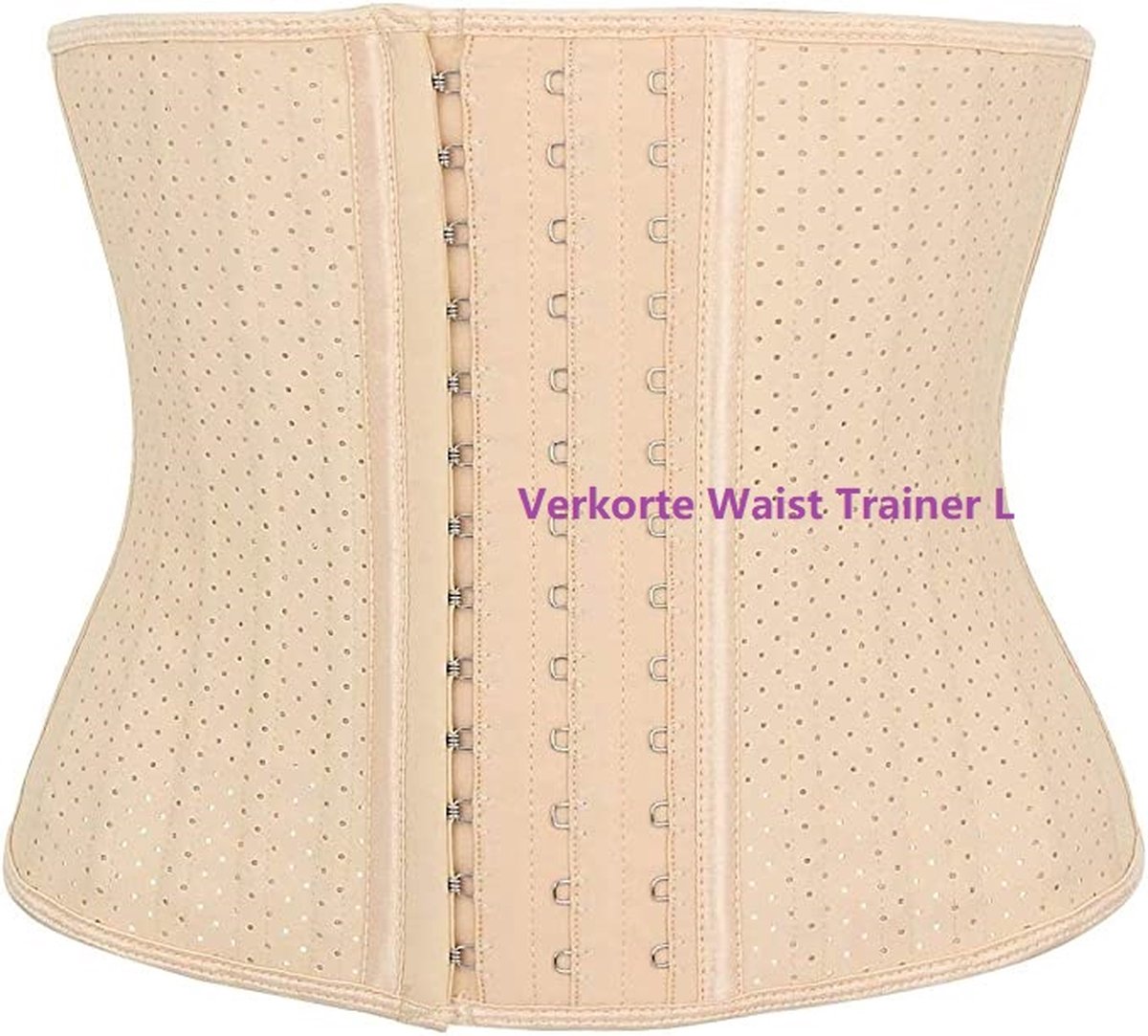 Igoods Waist Trainer Corset - Dames buikriem - L / 62.5-70kg- lichte kleur - Verstelbare postpartum buikband - Dames Latex Shape wear - Kort Bovenlichaam - Ademend - - Igoods