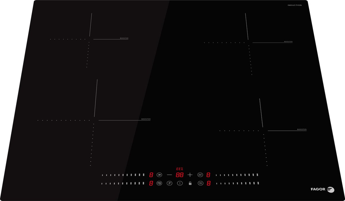 Fagor FTI472V - Inductie inbouwkookplaat - Stop&Go - 2 Brugzones