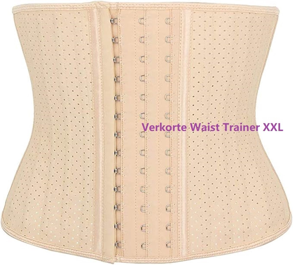 Igoods Waist Trainer Corset - Dames buikriem - XXL / 77.5-82.5kg- lichte kleur - Verstelbare postpartum buikband - Dames Latex Shape wear - Kort Bovenlichaam - Ademend - - Igoods