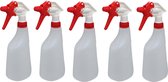 MAUS sprayflacon leeg - 5 stuks spray bottle rood - kunststof sprayer 600 ml - Plantenspuit met trigger
