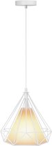 LED Hanglamp - Hangverlichting - Aigi Elsa - E27 Fitting - 1-lichts - Retro - Klassiek - Mat Wit - Aluminium