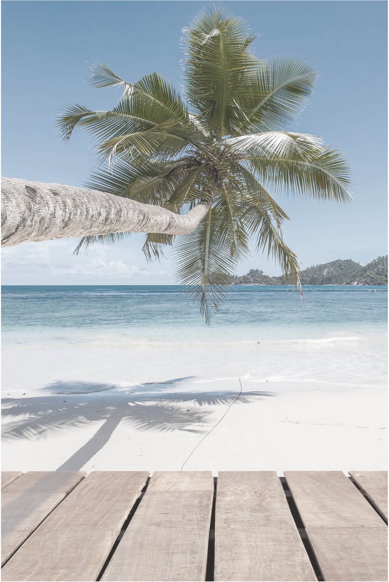 Poster Palmboom aan Strand