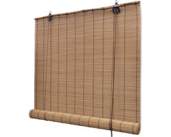 vidaXL - Rolgordijn - 150x160 - cm - bamboe - bruin