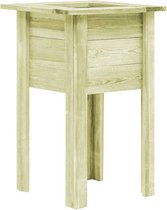 vidaXL - Plantenbak - verhoogd - met - voeten - 50x50x80 - cm - gezaagd - hout