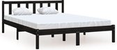 vidaXL-Bedframe-massief-grenenhout-zwart-120x190-cm