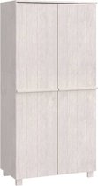 vidaXL Armoire 89 x 50 x 180 cm Bois de pin massif Blanc