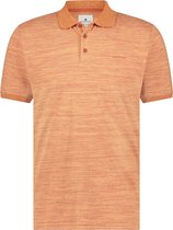 State of Art - Polo Jersey Strepen Oranje - Regular-fit - Heren Poloshirt Maat 3XL