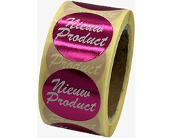 Nieuw product promotiesticker op rol - 250 Stuks - 25mm - reclame-etiket