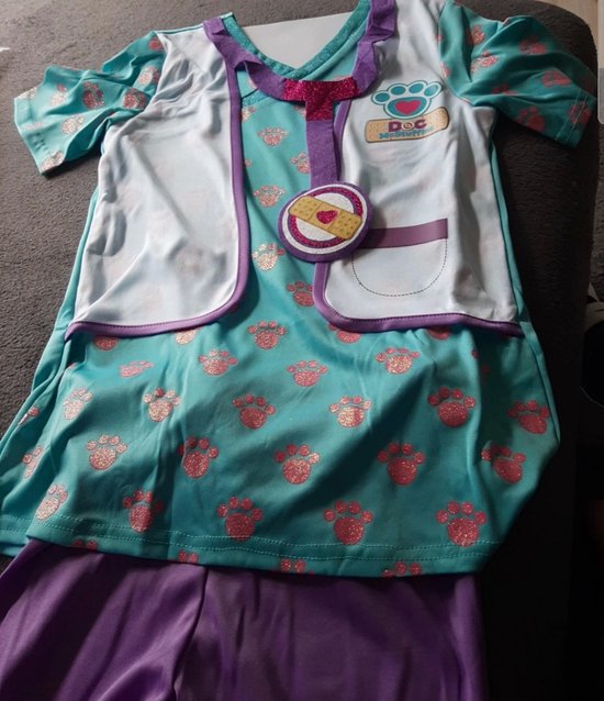 Verkleedset Doc McStuffins / dierenarts assistent  / maat 5-6 jaar