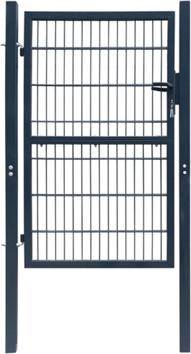 Bol.com vidaXL - 2D - Hekpoort - (Enkel) - Antracietgrijs - 100x180 - cm aanbieding