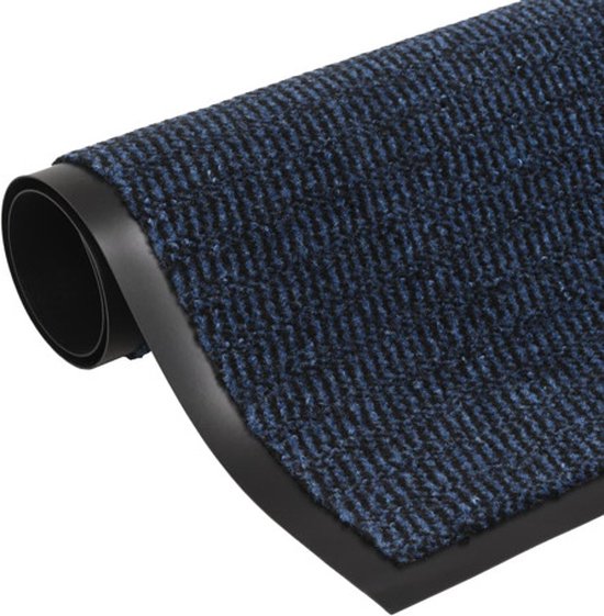 vidaXL - Droogloopmat - rechthoekig - getuft - 40x60 - cm - blauw