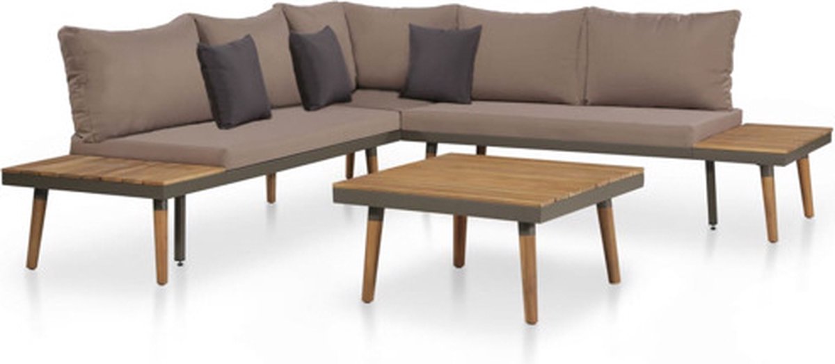 Vidaxl Tuinset Bruin Houten Tuinmeubelset