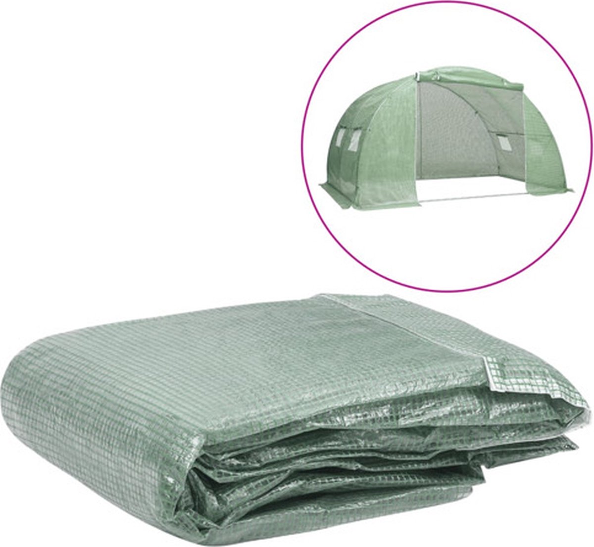 vidaXL Kashoes - vervangend - (8 - m²) - 400x200x200 - cm - groen