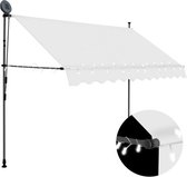 Auvent extensible manuellement avec LED 300 cm crème